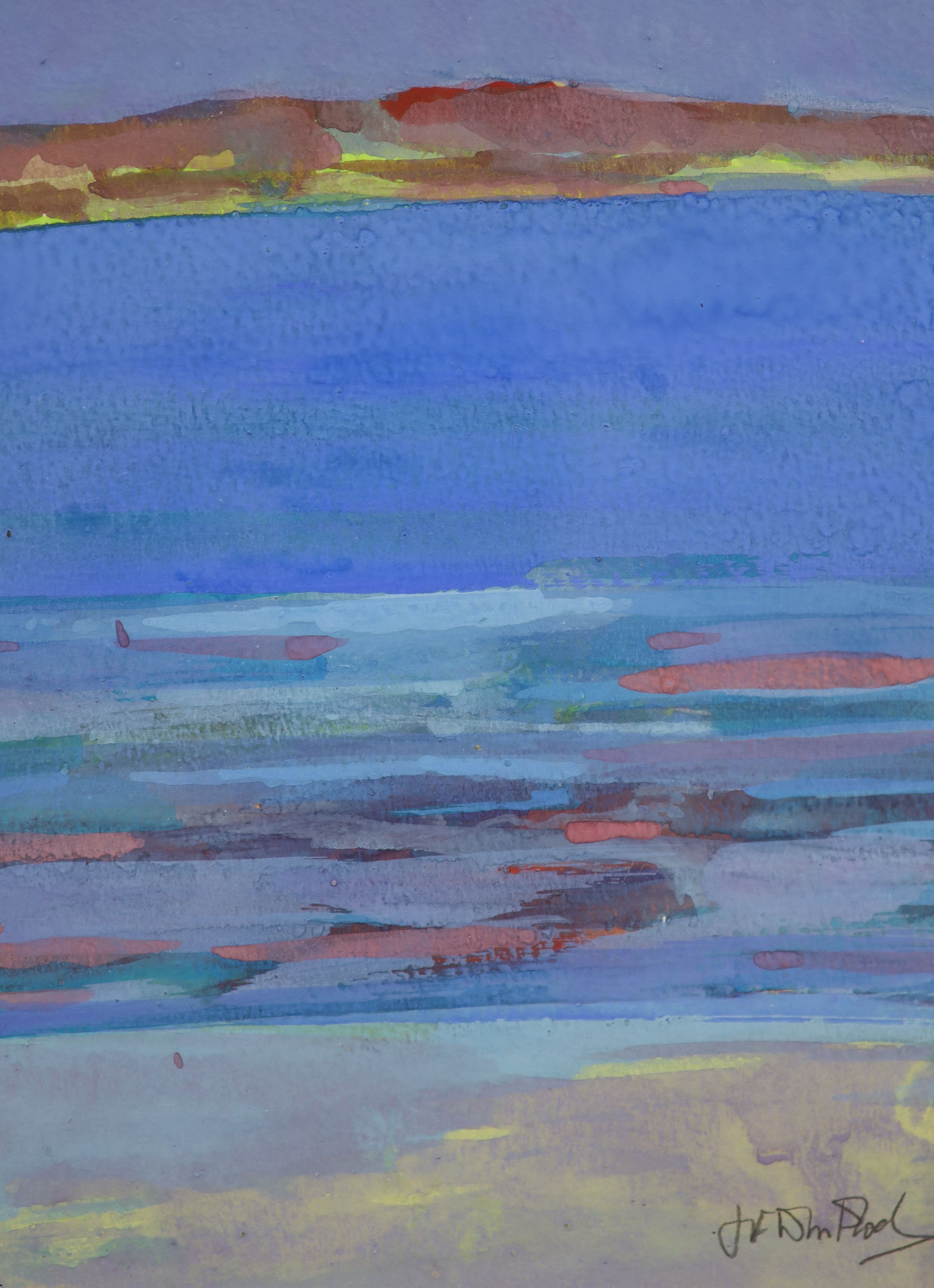 Jim F. Whitlock (b.1944), watercolour, 'Tidal Ribbons, Cornwall' signed, 19 x 14cm